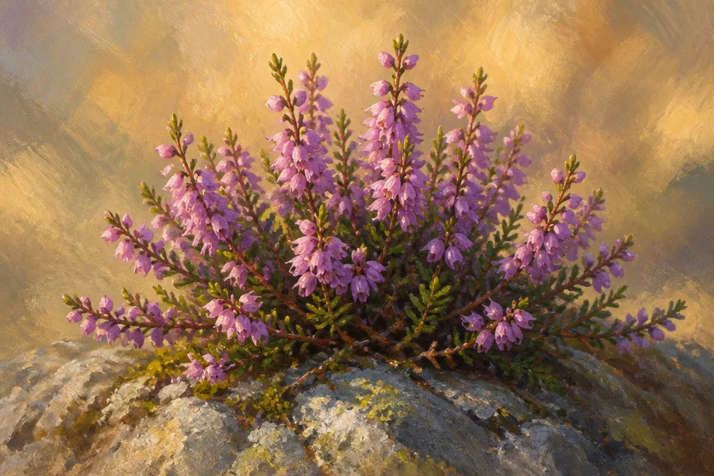 Heather on the hills above town