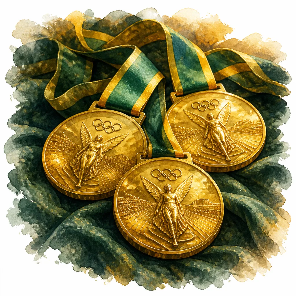 Three Olympic 100m Golds